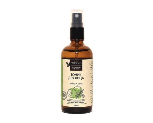 Тоник для лица Лайм и мята 100 мл, Mi&ko 