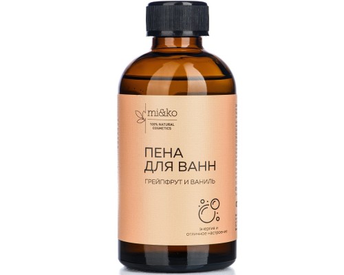 Пена для ванн Грейпфрут и Ваниль 200 мл, Mi&ko  
