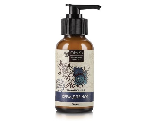 Крем для ног Можжевельник от отечности, усталости, болей 100 мл, Mi&ko  