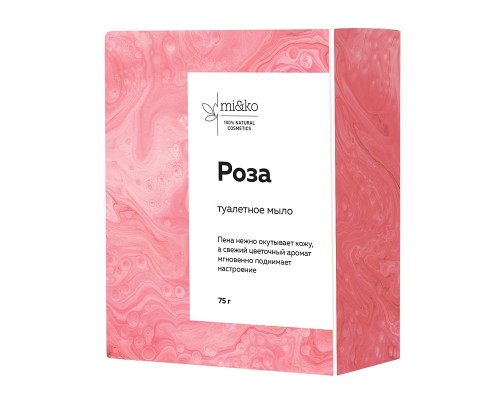Туалетное мыло Роза 75 г, Mi&ko