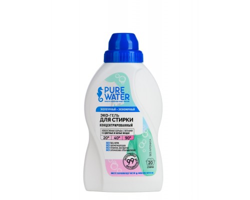 Концентрированный гель для стирки PURE Water 480 мл, Mi&ko