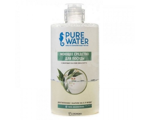 Средство для посуды Pure Water с эфирным маслом эвкалипта 450 мл, Mi&ko