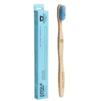 Бамбуковая зубная щётка, Blue средней жесткости щетинки, Jungle story