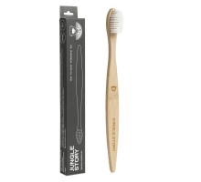Бамбуковая зубная щётка White мягкие щетинки, Jungle story