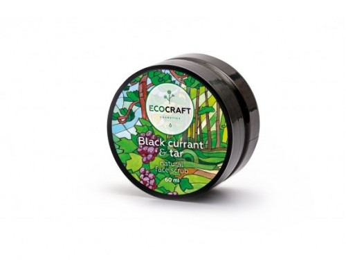 Скраб для лица для сухой и чувствительной кожи "Black currant and tar" Черная смородина и смола, 60 мл Скраб для лица для сухой и чувствительной кожи "Black currant and tar" Черная смородина и смола, 60 мл