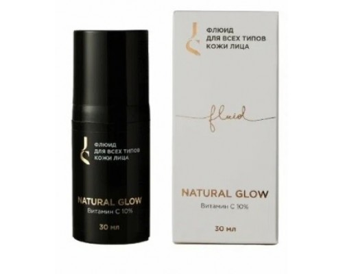 Флюид для всех типов кожи лица NATURAL GLOW с витамином С, Jurassic Spa, 30 мл