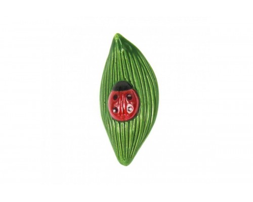 Аромакулон Божья коровка на листке керамический со шнурком