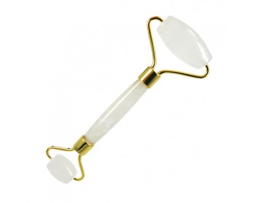 Двойной роликовый массажер для лица 14см, горный хрусталь