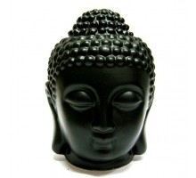 Аромалампа "Голова Будды" чёрная, 11 см