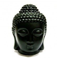 Аромалампа "Голова Будды" чёрная, 11 см