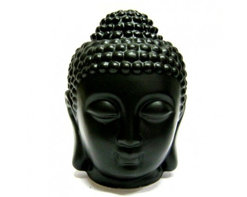 Аромалампа "Голова Будды" чёрная, 11 см