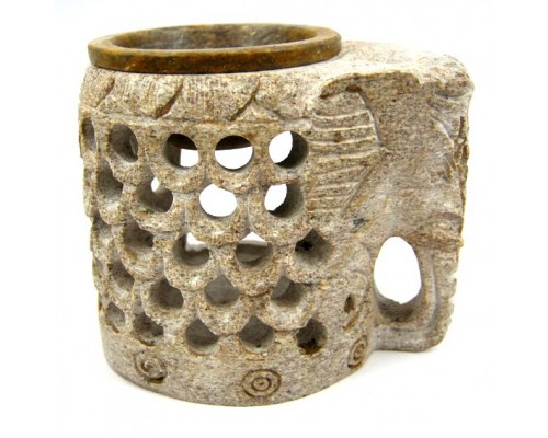 Аромалампа камень, Слон резной, 8 см