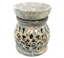 Аромалампа камень, круглая, резная 10,5 см