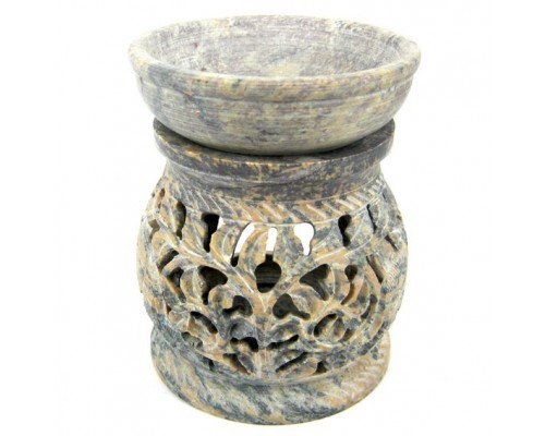 Аромалампа камень, круглая, резная 10,5 см