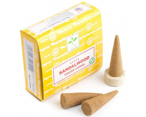 Благовония Sandalwood Конусы, Satya, 12 шт. Благовония Sandalwood Конусы, Satya, 12 шт.