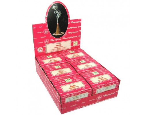 Благовония КОНУСЫ Rose РОЗА 12 шт. SATYA  