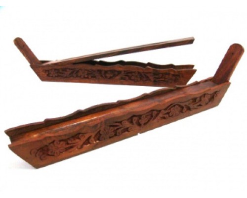 Подставка под благовония резная Пенал, 32 см, дерево