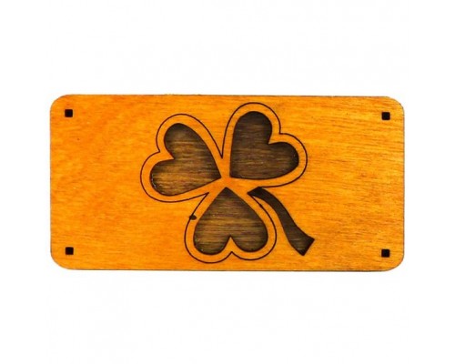 Подставка-оберег под благовония Трилистник 9х4,5см, дерево