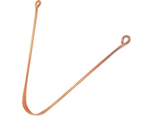 Скребок для языка 12 см, медь