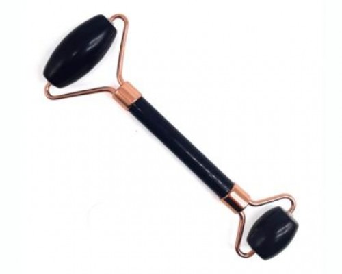 Роллер-массажер двухсторонний, обсидиан черный (стекло), Спивакъ