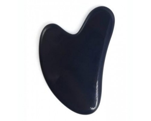 Скребок Гуаша для лица Сердечко, обсидиан черный (стекло), Спивакъ