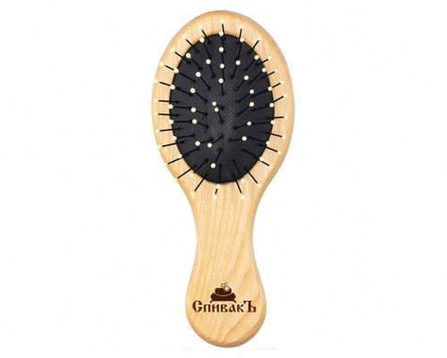 Расческа массажная из карельской березы мини, Спивакъ