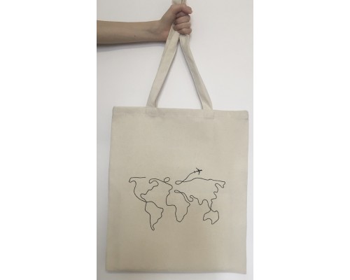 Эко сумка-шопер, 40х45см, принт: Планета