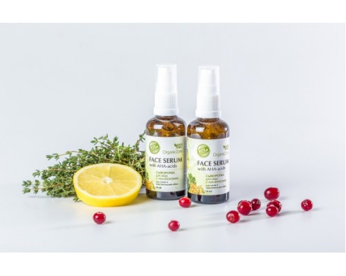 Сыворотка для лица с АНА-кислотами для сухой и чувствительной кожи OZ! OrganicZone, 50мл