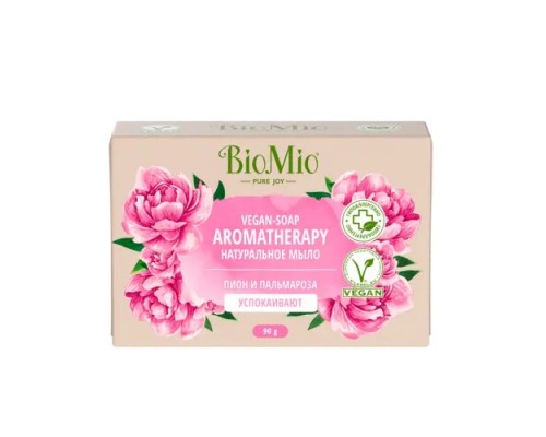 Мыло Пион и пальмароза BioMio, 90 г