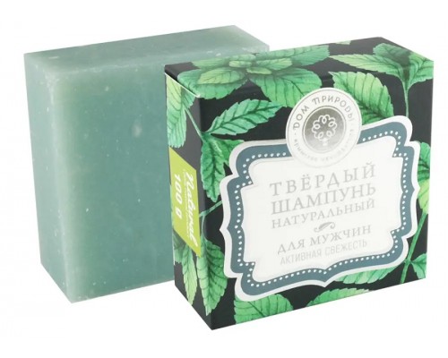 Твердый шампунь Активная свежесть Мануфактура Дом природы, 90г