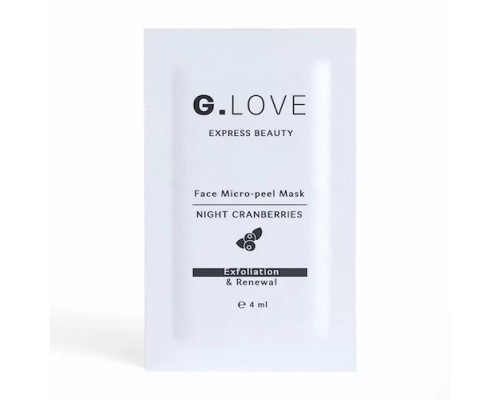 Ночная кислотная несмываемая маска NICHT CRANBERRIES 4 мл, G.Love