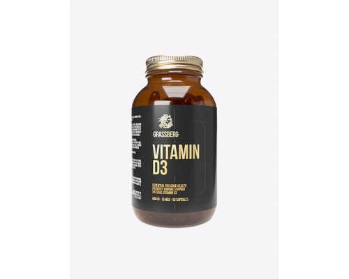 Vitamin D3, 600IU Grassberg, 90 шт