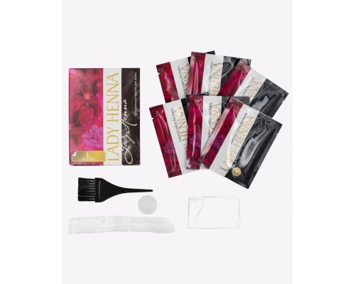 Краска для волос на основе хны Черный (№1) LADY HENNA, 60 г