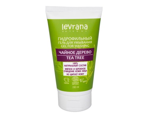 Гидрофильный гель для умывания "Чайное Дерево" Levrana, 200 мл