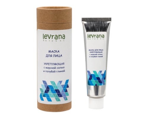 Маска для лица «Укрепляющая» с розовой морской солью и голубой глиной Levrana, 50 мл