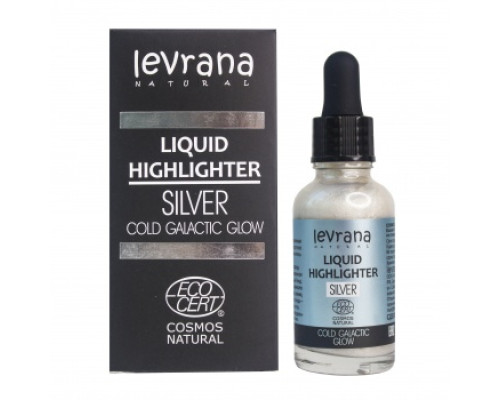 Жидкий хайлайтер Сold galactic glow (серебро) Levrana, 30 мл