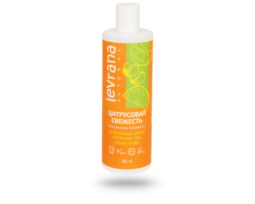 Гель для душа Цитрусовая свежесть, Levrana, 400 мл 