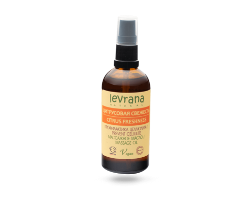 Массажное масло Цитрусовая свежесть профилактика целлюлита, Levrana, 100 мл 