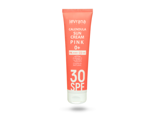 Солнцезащитный крем для лица и тела Календула 30 SPF PINK 0+, Levrana, 100 мл