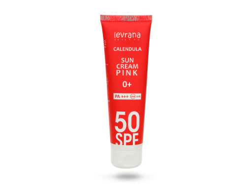 Солнцезащитный крем для лица и тела Календула 50 SPF PINK 0+, Levrana, 100 мл
