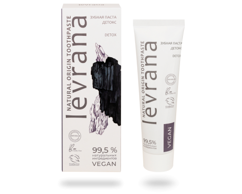 Черная зубная паста Детокс, Levrana, 100 мл