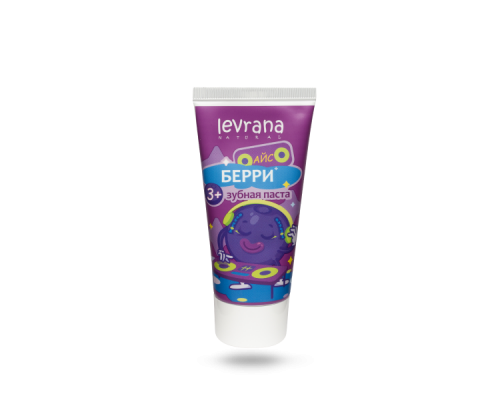 Детская зубная паста со вкусом черники с мятой 3+, Levrana, 50 мл
