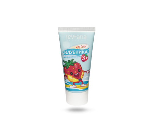 Детская зубная паста со вкусом клубники 3+, Levrana, 50 мл