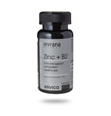 БАД к пище Цинк и Витамин В2 (Zinc with Vitamin B2), 150 мл, 60 капсул, Elivica, Levrana