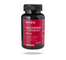 БАД к пище Магний и Витамин В6 (MAGNESIUM + VITAMIN B6), 250 мл, 120 капсул, Elivica, Levrana