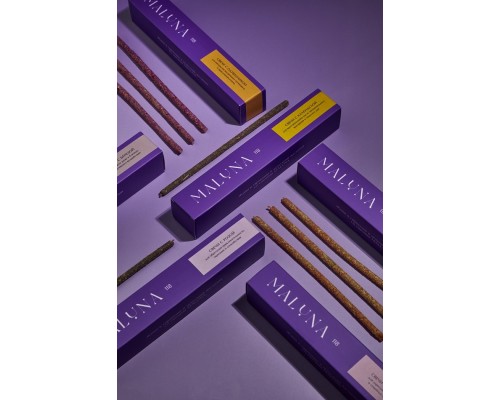 Магические чёрные свечи с полынью MALUNA, 7 шт