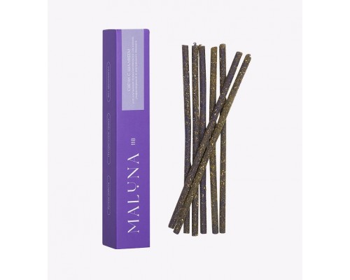 Магические фиолетовые свечи с шалфеем MALUNA, 7 шт