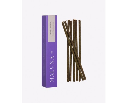 Магические коричневые свечи с берёзой MALUNA, 7 шт