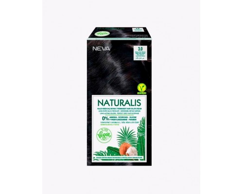 Крем-краска для волос Naturalis Vegan № 3.0 Насыщенный тёмно-коричневый, без аммиака Neva, 120 мл Крем-краска для волос Naturalis Vegan № 3.0 Насыщенный тёмно-коричневый, без аммиака Neva, 120 мл