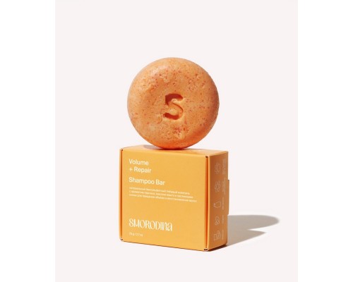 Твердый шампунь для волос Объем и восстановление 75 г, SmoRodina